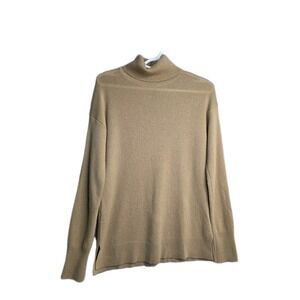 Halogen cashmere brown turtleneck sweater, XS